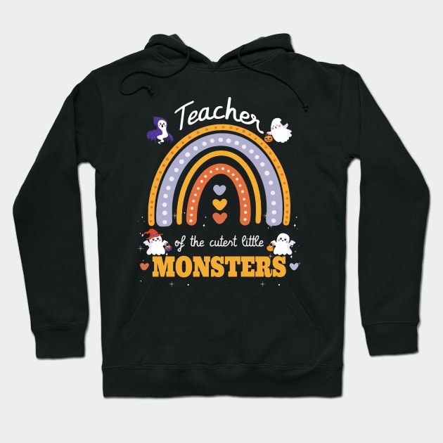 Teacher of the Cutest little monsters Rainbow kawaii ghosts Hoodie by FunnyUSATees